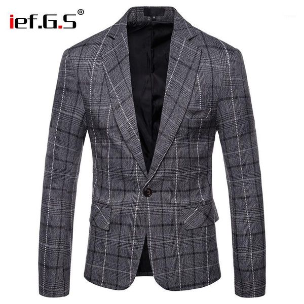 

ief.g.s men's fashion suit western-style clothes business leisure one button stripes slim blazers match waistcoat autumn winter1, White;black