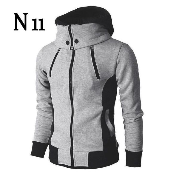 

autumn and winter men's zipper jacket windproof jacket bomber warm scarf collar fashionable hooded men's slim, Black;brown