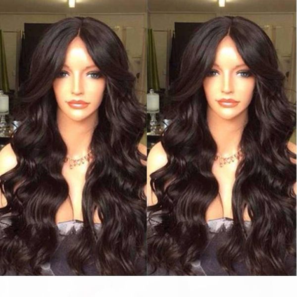 

8a brazilian full lace human hair wigs for black women virgin glueless full lace wigs body wave virgin human hair lace front wig, Black;brown