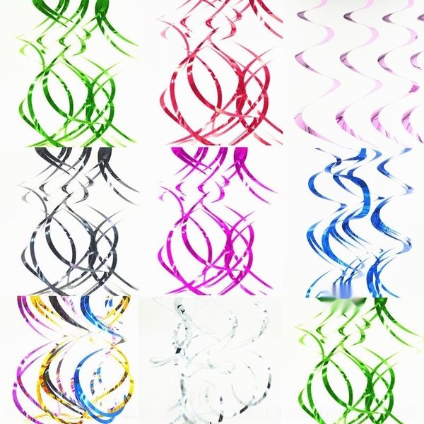 

3nizw party pendant open-ended plastic rotating spiral pull-flower pendant set pvc pendantaccessory pendantof 6 spiral decorations uusn2