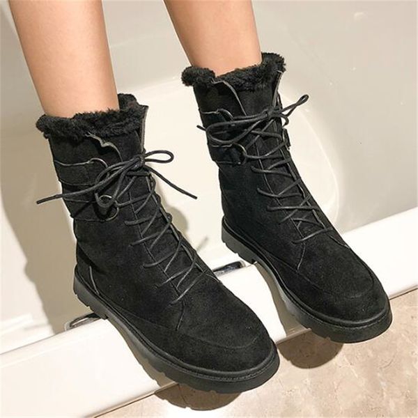 

female 2021 new winter boots keep skin high fashionable outdoor teddy cotton shoes 35-40 black apricot 3240