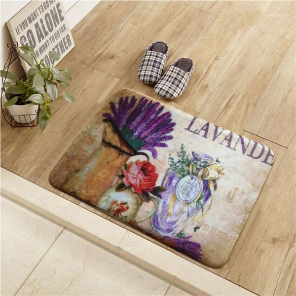 

nostalgic vintage indoor door mat super soft thicken crystal fleece anti slip kitchen shower mats bedside rug absorbent bath mat1