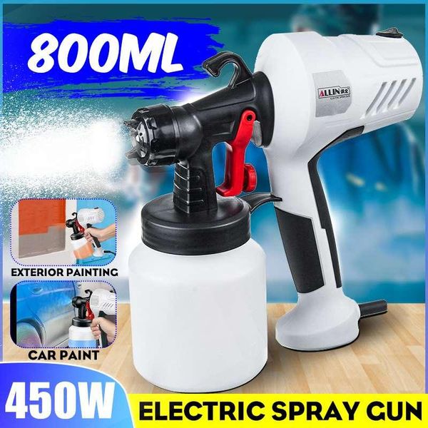 

portable electric spray gun 450w 220v high power 8000ml home electric paint sprayer easy spraying and clean perfect for beginner