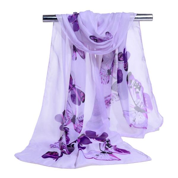 

butterfly print sunscreen soft wrap scarves ladies shawl scarf comfortable fashion women warm chiffon wraps monteau femme hiver, Blue;gray