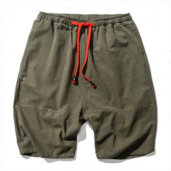 

2020 summer style men cotton linen shorts bloomers men loose linen harem shorts streetwear shorts abz398, White;black