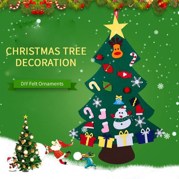 

christmas decoration children's handmade diy three-dimensional felt cloth christmas tree tree hanging 43 inch