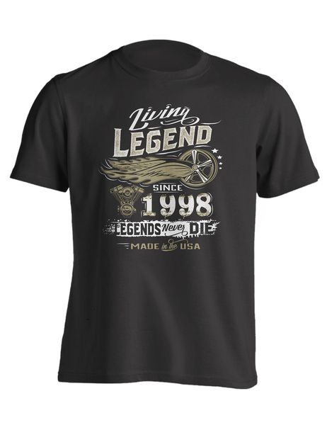 

горячие продажи моды living legend двадцатом подарка дня рождения рубашка для тех, кто родился в 1998 году tee рубашки спорта с капюшоном то