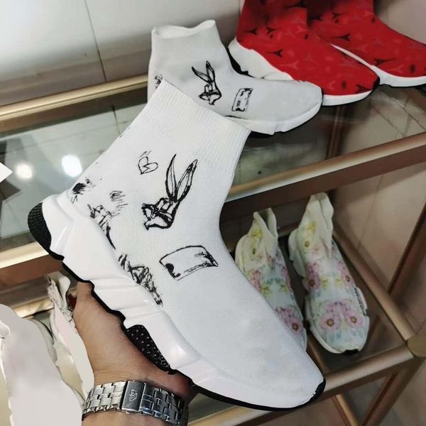 

2021 new selling luxury men's and women's socks casual shoes canvas mesh breathable fashion all-match sneakers, Black