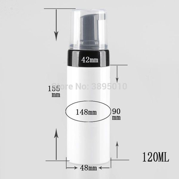 

storage bottles & jars 120ml white plastic refillable travel foamer pump bottle body wash black soap foaming pumps pet diy f948