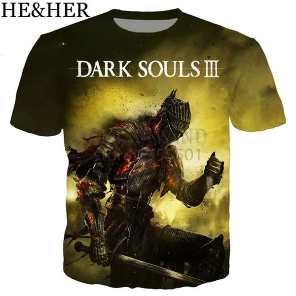 

arrival game dark soul 3d print shirts humor plus size hentai men clothing