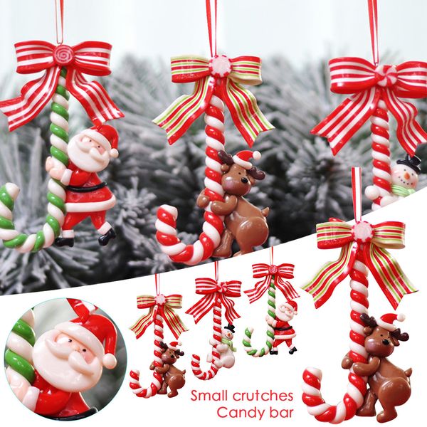

claus pendant snowman candy cane christmas santa tree decoration ornament navidad #j3
