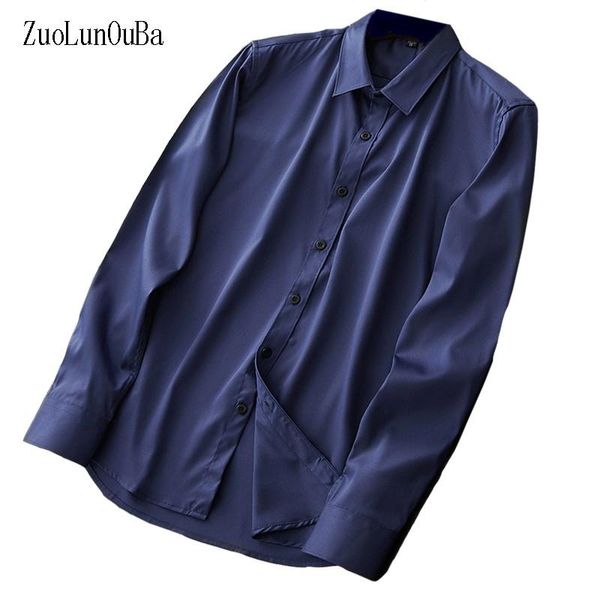 

spring autumn men shirts senior sapphire blue mr shirts long sleeved lapel one breasted simple boy blouse, White;black
