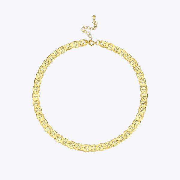 

enfashion geometric hollow link chain necklaces gold color christmas necklace women fashion jewelery naszyjnik wholesale p203147, Silver