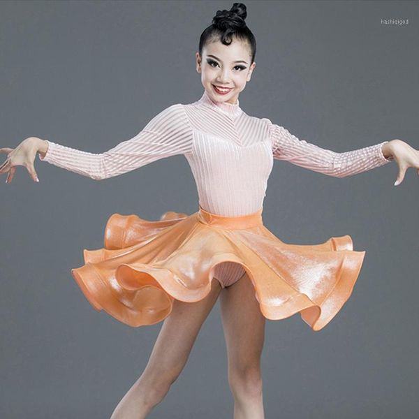 

latin dance dress girls winter latin dancing competition costumes rumba cha cha samba salsa clothes kids performance wear dn54411, Black;red