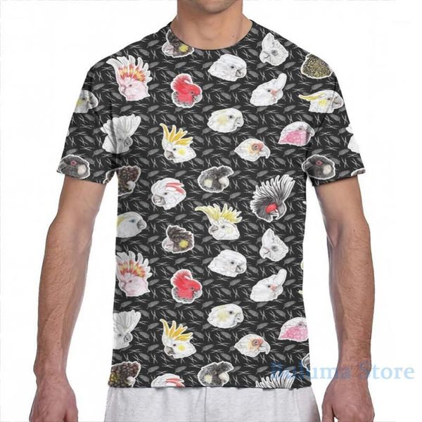 

21 cockatoos (in black) men t-shirt women all over print fashion girl t shirt boy tees short sleeve tshirts1, White;black