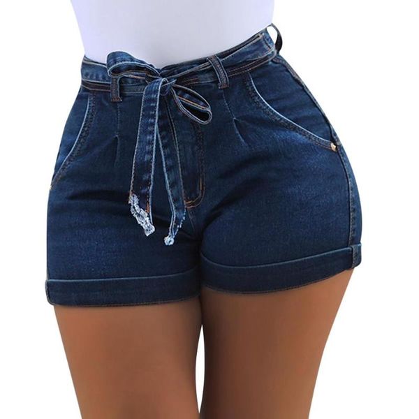 

2020 new fishion arrival casual women summer short jeans denim female pockets wash denim shorts modis mujer shein a40, Blue