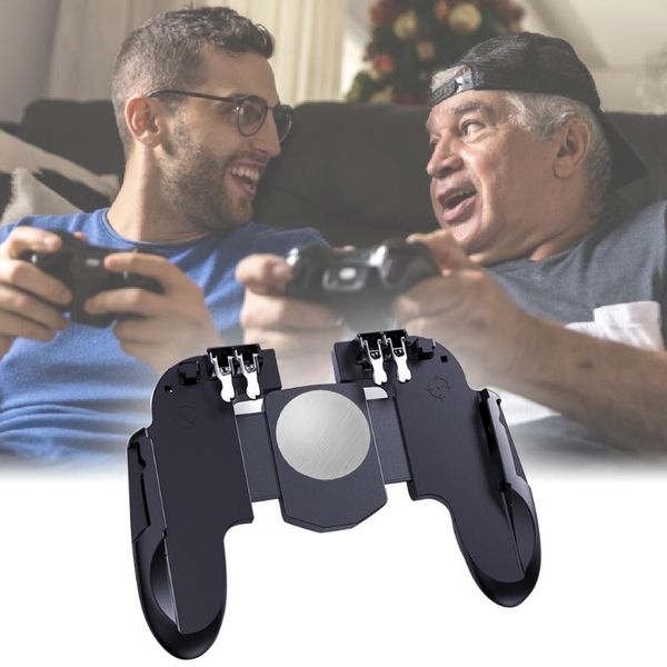 

h9 game controller mobile joystick flip button gamepad 6-finger operation gamepad with cooling fan for /android
