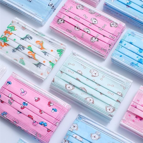 

colors fashioncartoon kids 10pcs masks 8 individual pack designer face mask fashion child children 3 l