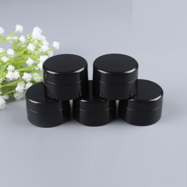 

5g black plastic jar eye cream bottle cosmetic jar make up jar uv-resistant