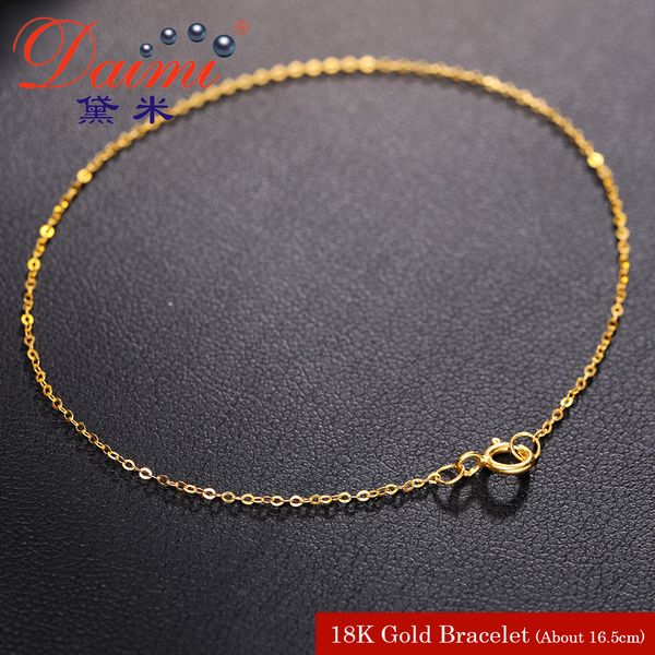 

dmbgc002 pure gold bracelet 18k yellow gold chain bracelets for women 1028, Black