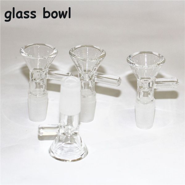 Bar Fábrica Grosso Glass Tigela Peça para Bongo Slides Funil Bowls Big Tubulações Bongs Fumar Clear Cor Aughty Atacadista 14mm 18mm