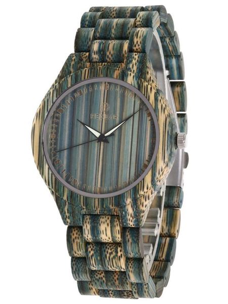 

eco-friendly color print bamboo watch for men women couple lovers colorful full bamboo body quartz wooden band wristwatch wood wrist watches, Slivery;brown
