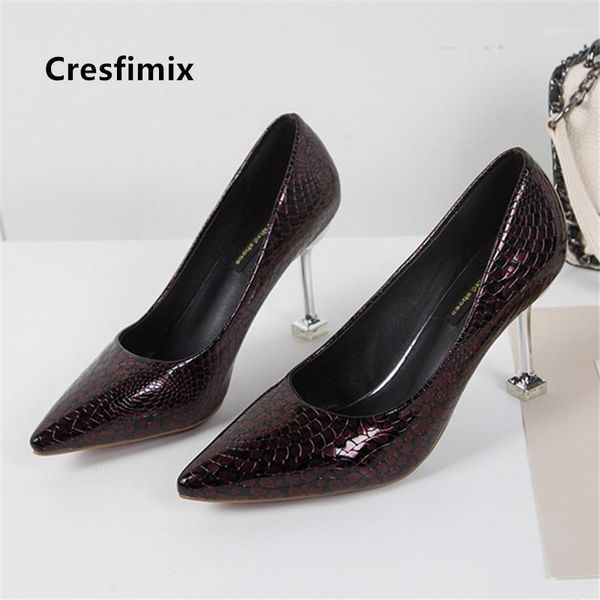 

dress shoes cresfimix ladies fashion black spring & summer slip on high heel women cool comfortable pumps zapato negro tacon b91011