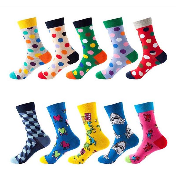 

thirteen sports socks mens womens lovers fashion print cotton basketball tennis running skateboarding football 5 piece cheap, Black