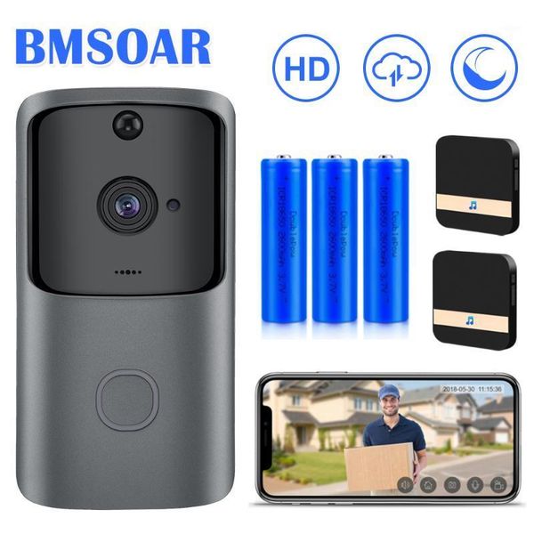 

bmsoar video doorbell smart wifi wireless door bell camera intercom home monitor 720p hd cloud app remote record1