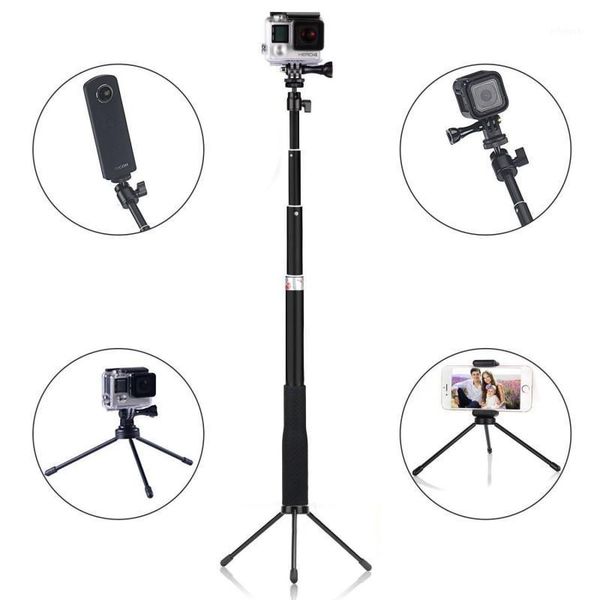 

tripods extendable adjustable handheld camera phone bracket holder monopod tripod for 5 dji action cameras selfie stick kit1