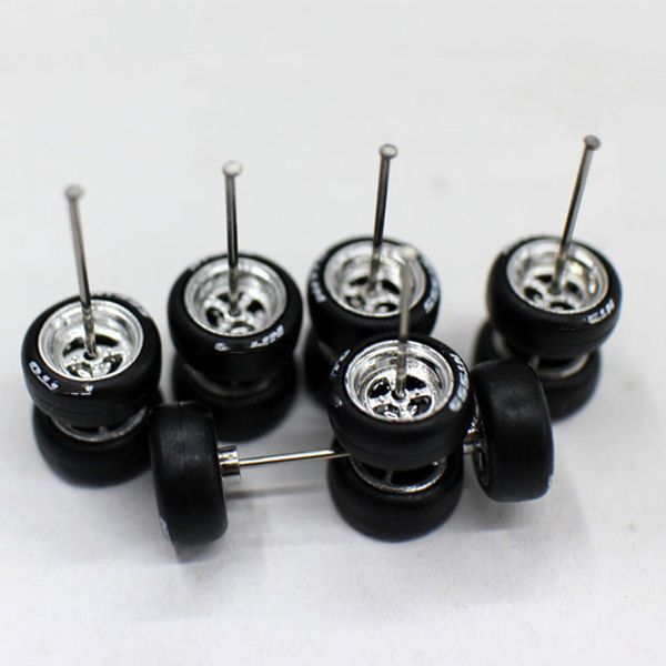 

4 pcs/set 1:64 tyre tire diecasts alloy rubber wheel gears toy vehicles general model for car change accessories
