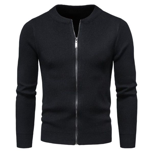 

men's sweaters knitwear in autumn sweater solid-colored cardigan, White;black