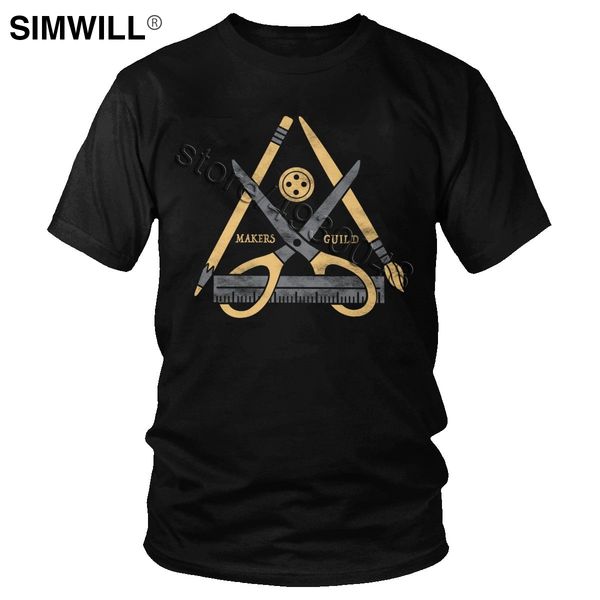 

весёлые makers guild tee vintage короткий рукав круглый шею ножницами ремесло плюс размер streetwear tops подарков толстовка с капюшоном hoo