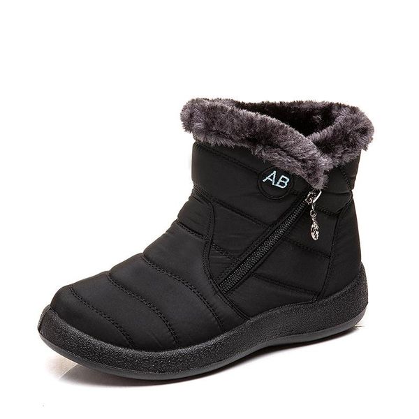 

2020 fashion women boots waterproof snow boots for winter shoes women casual lightweight ankle botas mujer warm winter, Black