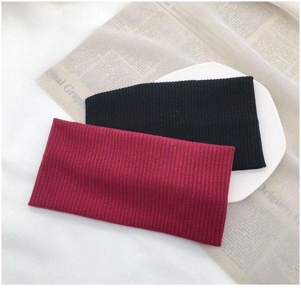 

wide headbands hair accessories sports fitness run headwear yoga elastic hairbands stretch knitted cotton headband head qylnfe