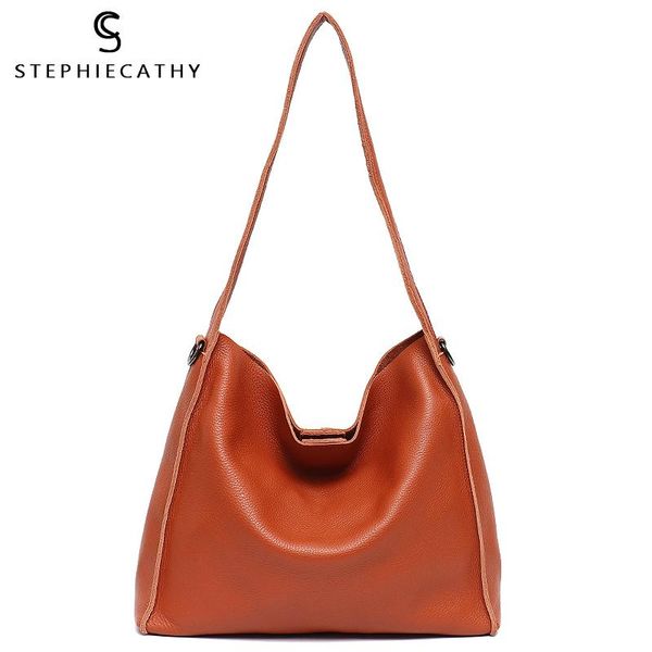 

sc large hobo shoulder bags for women genuine leather casual style female daily work handbags real leather travel bag crossbody