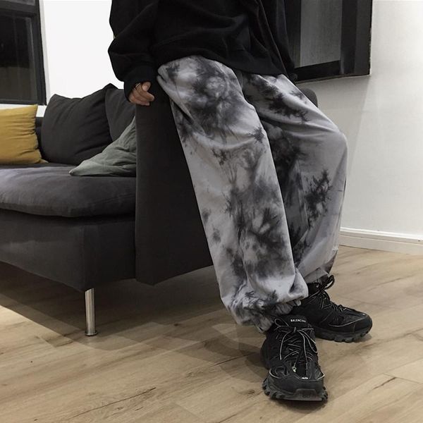 

women's pants & capris elastic waistband contrast jogger pant women man streetwear korean harajuku punk hip hop sweatpants trousers clo, Black;white