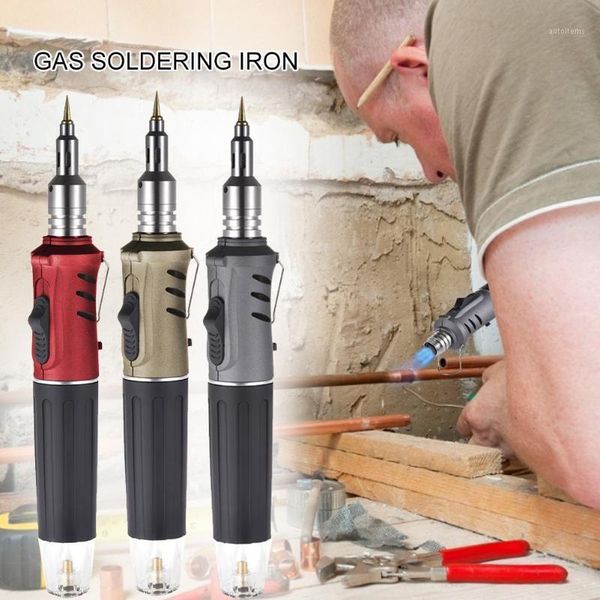 

gas soldering iron 3-in-1 auto-ignition flame butane iron with air gun flamethrower for jewelry building circuit board1