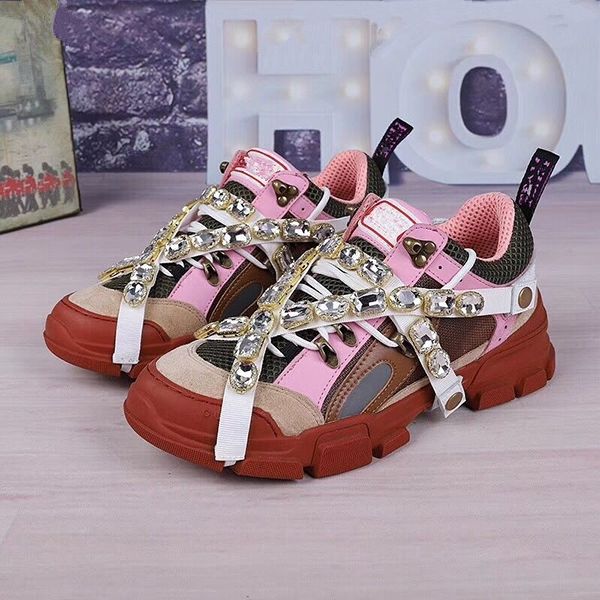 

2020 shoes with removable crystals mens sneaker fashion womens shoes casual sneakers size 35-45 mc21, Black