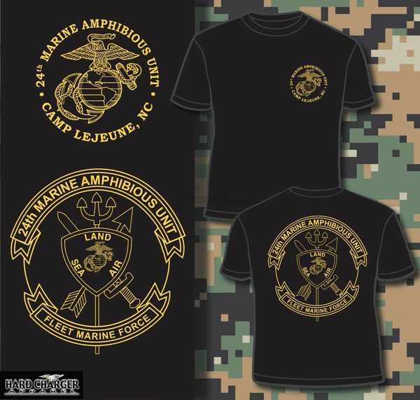 

2020 fashion marine corps 24th mau marine amphibious unit usmc camp lejeune new double side tees hoodie designers t shirts sweatshirt