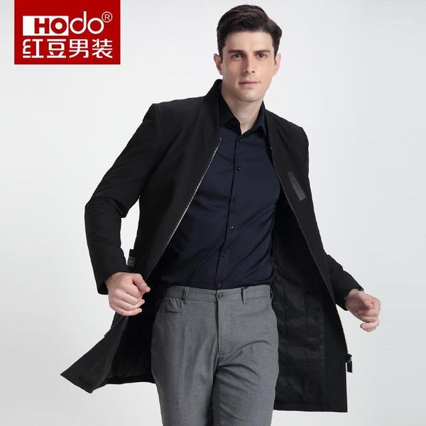 

men's trench coats hodo men's business casual english wind jacket cotton windbreaker coat male men1, Tan;black