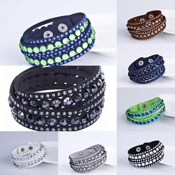 

leather korean flannel iron drill leather korean flannel iron drill diamond bracelet diamond bracelet uvufn, Golden;silver