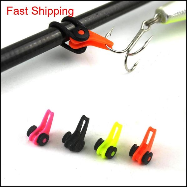 

multiple color plastic fishing rod pole hook keeper lure spoon bait treble holder small fishing ac qylrak hx_pack