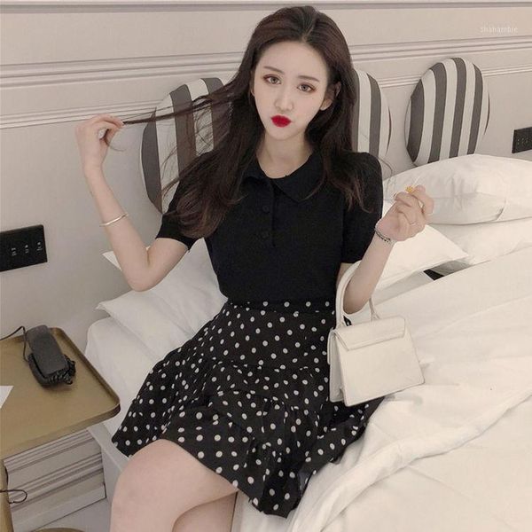 

bare midriff fashion girl summer knitted slim short clothes women summer short sleeve v-neck t shirt1, White