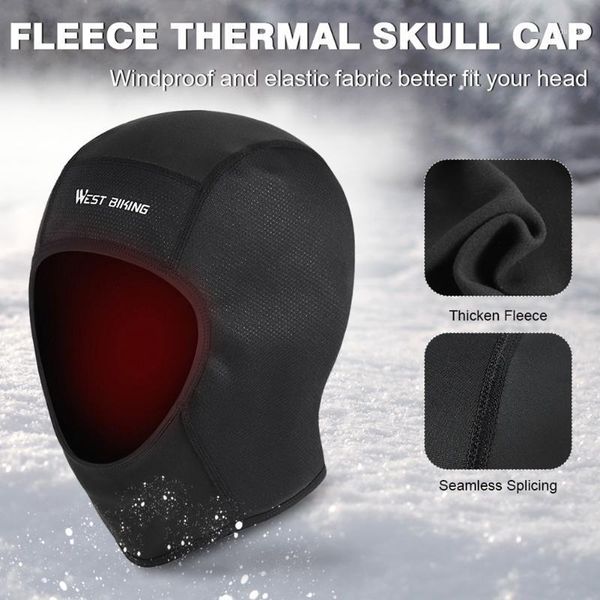 

cycling caps & masks windproof warm hat outdoor winter sports skiing skating fleece cap ear protection hiking climbing helmet hat1, Black