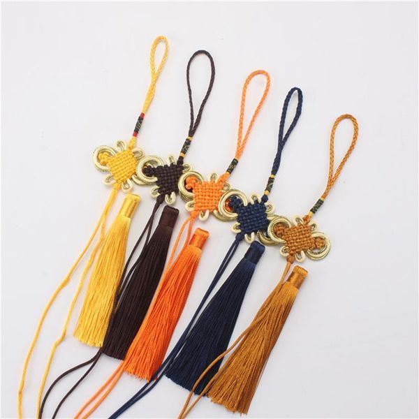 

10pcs golden edge chinese knot tassel diy jewelry accessories home textile curtain garment sewing macrame decoration pendant h qylcfv