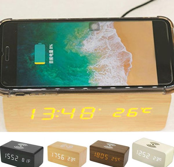 

wooden led alarm clock wireless charging sound 1-4 control temperature as bbyjtb yh_pack