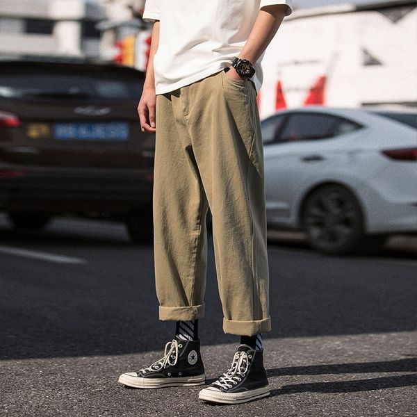 

pz716 fashion multi-pocket overalls men's wenle leg loose widecasual overalls wide leg casual wide brand straight pants ins super pants, Blue