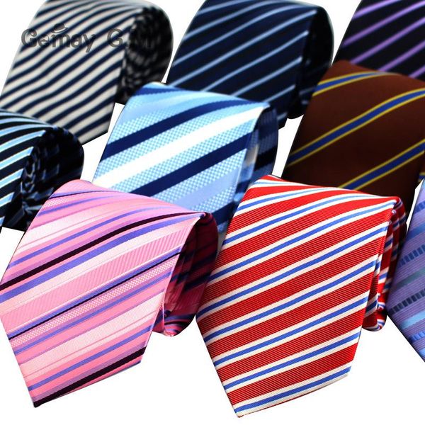

neck ties fashion jacquard striped for men classic neckties wedding business luxury red black pink tie gravatas polyester necktie, Blue;purple