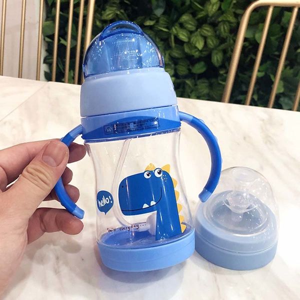 

350мл sippy кубок соломой кормление кубок tritan дети learn питьевая вода молоко бутылка кубок обучение ручка тяжести мяча c1002